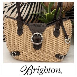 Brighton Vintage Straw Woven Bag